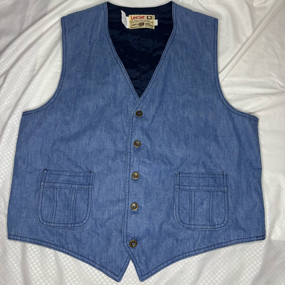 LEESET Light Blue Denim Vest